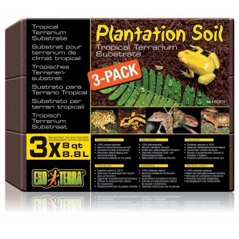 Asternut pentru terariu Exo Terra Plantation Soil Compact 3 x 8.8 L