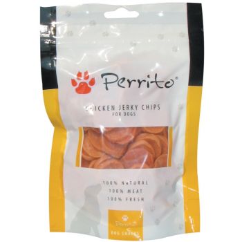 Recompense pentru caini Perrito Dog Chicken Jerky Chips 100 gr