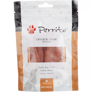 Recompensa pentru caini Perrito Dog Chicken Steak 100g