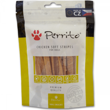 Recompense pentru caini Perrito Chicken Soft Stripes 100g