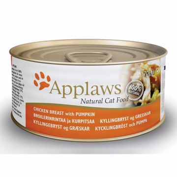 Applaws, conserva hrana umeda pisici cu piept de pui si dovlecel, (in supa), 70g ieftina