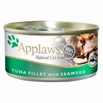 Applaws, conserva hrana umeda pisici cu ton si alge de mare, (in supa), 70g