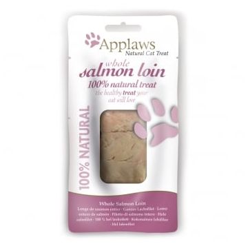 APPLAWS Natural Cat Treat, Fillet de Somon, punguță recompense monoproteică fără cereale pisici, 30g