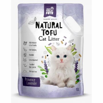 Asternut igienic pentru pisici Tofu Lavanda, Mon Petit 10 l ieftin