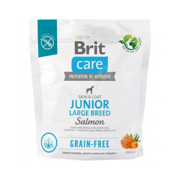 BRIT Care Grain-free Junior Large Breed Sac hrana pentru catei de talie mare, cu somon 12 kg
