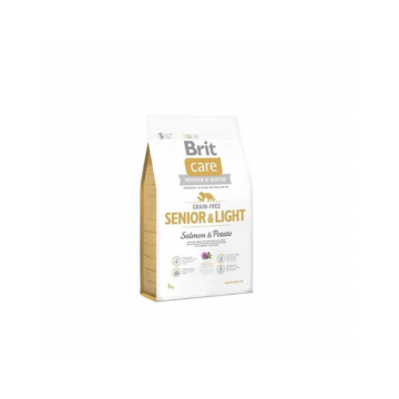 BRIT Care Grain-free Senior&Light 3 kg Hrana uscata pentru caini seniori si cu tendinta de ingrasare, cu somon