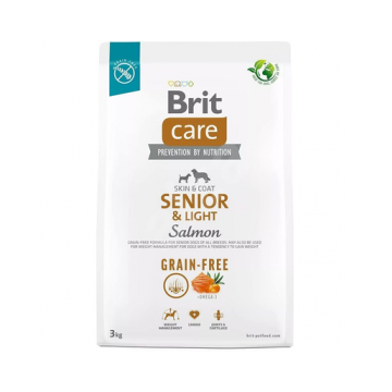 BRIT Care Grain-free Senior&Light Hrana pentru caini seniori, cu somon 12 kg