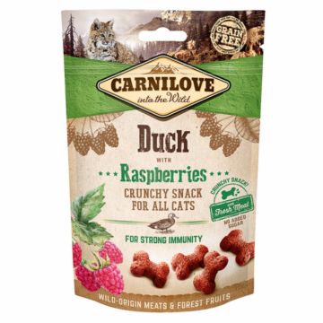 Carnilove Cat Crunchy Snack Duck with Raspberries 50 g de firma originala