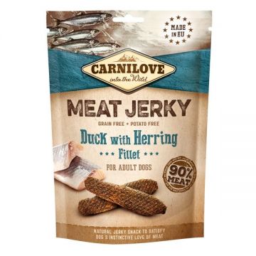 Carnilove Jerky Duck with Herring Fillet, 100 g ieftina