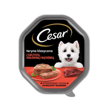 CESAR hrana umeda caini adulti, cu carne de vita si ficat 14x150 g