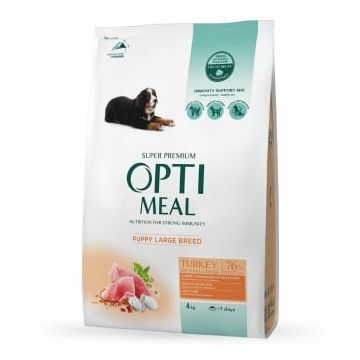 OPTIMEAL, L-XL, Curcan, hrană uscată câini junior, 4kg