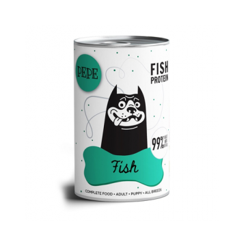 PAKA ZWIERZAKA PEPE Fish 99% conserva monoproteina caini 400 g cu peste