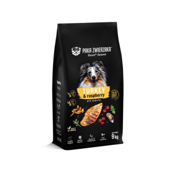 PAKA ZWIERZAKA Seven’th Heaven Turkey & raspberry Adult 9 kg Hrana pentru caini, cu curcan si zmeura