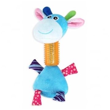 PAWISE Girafa, jucărie de pluș câini, S-L, pluș, dentiție, activități fizice, multicolor
