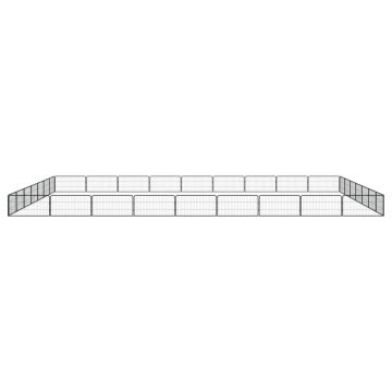 vidaXL Țarc câini 32 panouri negru 100x50 cm oțel vopsit electrostatic