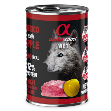 ALPHA SPIRIT Pork with yellow apple hrana caine, porc si mere galbene 400 g