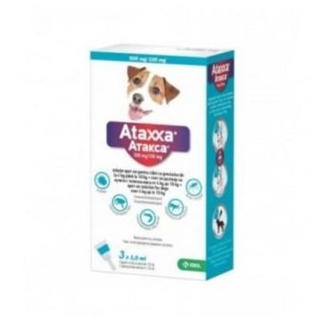 ATAXXA 100, deparazitare externă câini, pipetă repelentă, S(4 - 10kg), 3buc