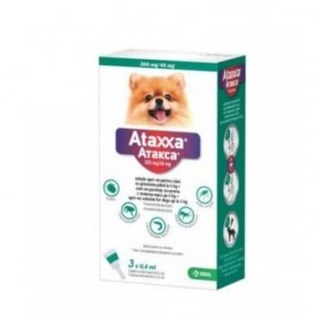 ATAXXA 40, deparazitare externă câini, pipetă repelentă, XS(< 4kg), 3buc