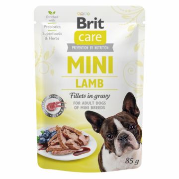 Brit Care Dog Mini Lamb Fillets in Gravy 85 g ieftina