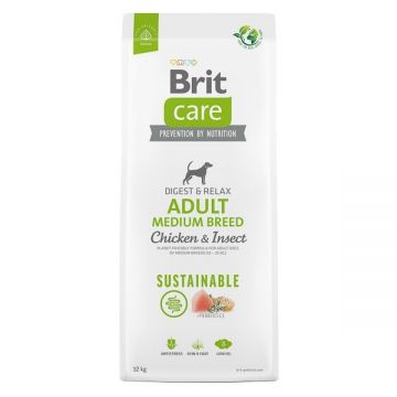 Brit Care Dog Sustainable Adult Medium Breed, 12 kg la reducere