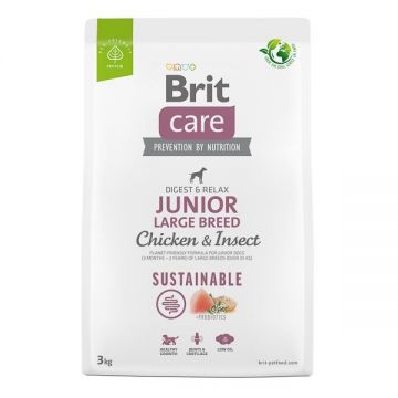 Brit Care Dog Sustainable Junior Large Breed, 3 kg la reducere