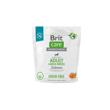 BRIT Care Grain-free Adult Large Breed Salmon hrana cu somon pentru caini adulti talie mare 1 kg fara cereale