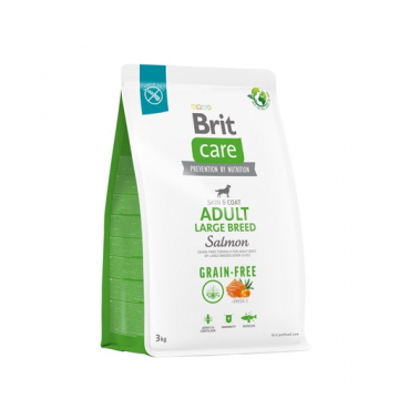 BRIT Care Grain-free Adult Large Breed Salmon hrana fara cereale, cu somon pentru caini adulti talie mare 3 kg