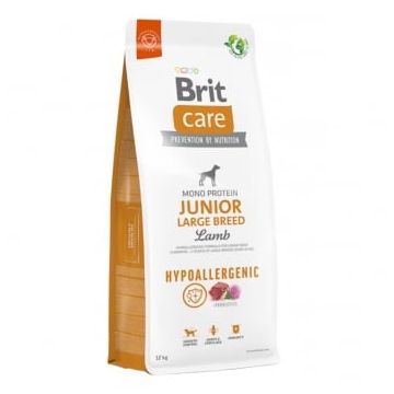 BRIT Care Hypoallergenic Junior Large Breed, L-XL, Miel, hrană uscată monoproteică câini junior, sistem imunitar & alergii, 12kg