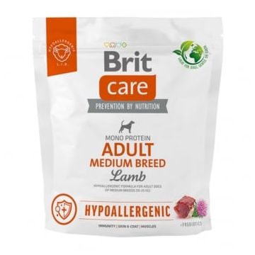 BRIT Care Hypoallergenic, M, Miel, hrană uscată monoproteică câini, sistem imunitar & alergii, 1kg
