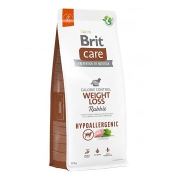 BRIT Care Hypoallergenic Weight loss, XS-XL, Iepure, hrană uscată câini, sistem imunitar & alergii, obezitate, 12kg