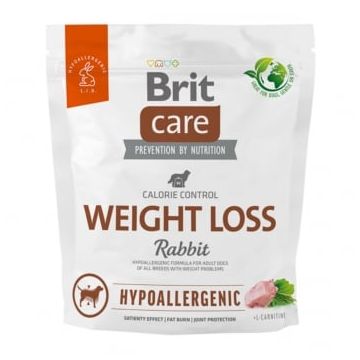 BRIT Care Hypoallergenic Weight loss, XS-XL, Iepure, hrană uscată câini, sistem imunitar & alergii, obezitate, 1kg