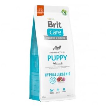 BRIT Care Hypoallergenic Puppy, XS-XL, Miel, hrană uscată monoproteică câini junior, sistem imunitar & alergii, 12kg