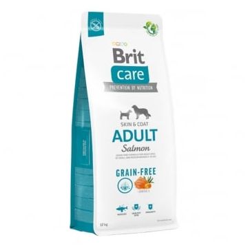 BRIT Care, XS-M, Somon, hrană uscată fără cereale câini, piele & blană, 12kg