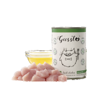 GUSSTO Cat Fresh Chicken conserve cu pui pentru pisici 6x400 g
