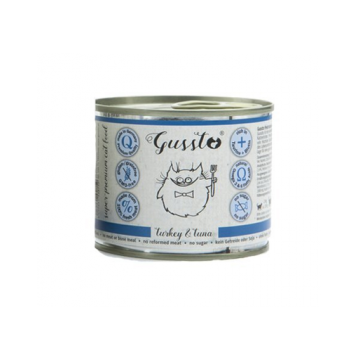GUSSTO Cat Fresh Turkey & Tuna pachet hrana umeda pisici 6x200 g ton si curcan