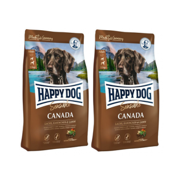 HAPPY DOG Supreme Canada iepure, miel si somon 8 kg(2 x 4 kg) hrana uscata caini cu nevoi energetice ridicate