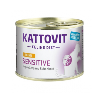 KATTOVIT Feline Diet Sensitive Chicken hrana pisici cu alergii alimentare, cu pui 185 g
