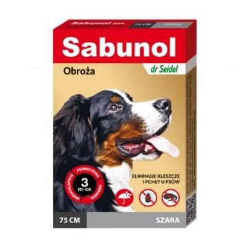 SABUNOL GPI, deparazitare externă câini, zgardă, L-XL(25 - 50kg), 75 cm, gri, 1buc