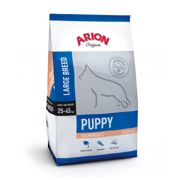 Arion Original Puppy Large Breed cu Somon si Orez, 12 kg