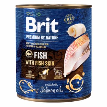 Brit Premium by Nature Fish with Fish Skin 800 g conserva ieftina