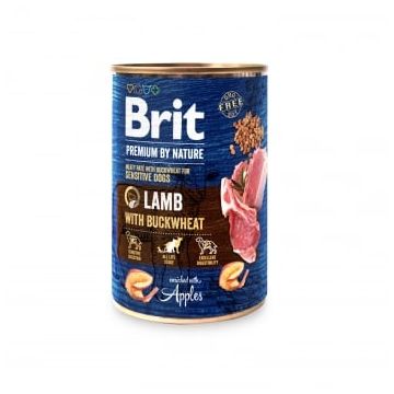 BRIT Premium By Nature, Miel cu Hrişcă, conservă hrană umedă fără cereale câini, (pate), 800g