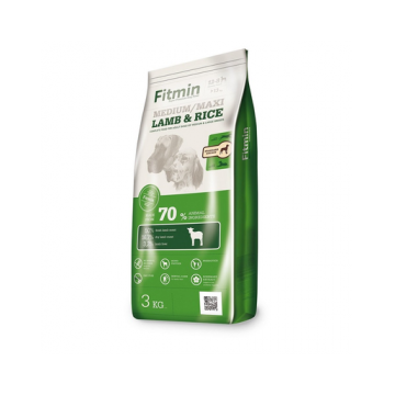 FITMIN Dog Medium Maxi lamb&rice hrana caini rase medii si mari 3 kg