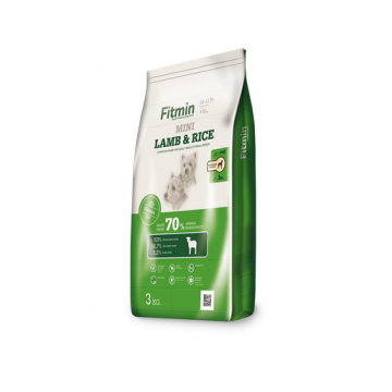 FITMIN Dog Mini lamb&rice cu miel si orez, caini talie mica 3 kg