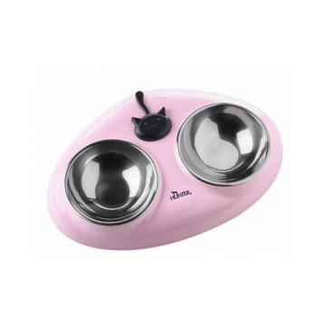 HUNTER Castron pentru pisici, dublu Moulins 2 x 150ml