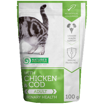 Nature's Protection Cat Urinary Health Chicken & Cod, 100 g ieftina