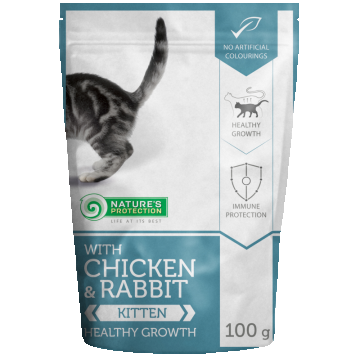 Nature's Protection Kitten Chicken & Rabbit, 100 g ieftina