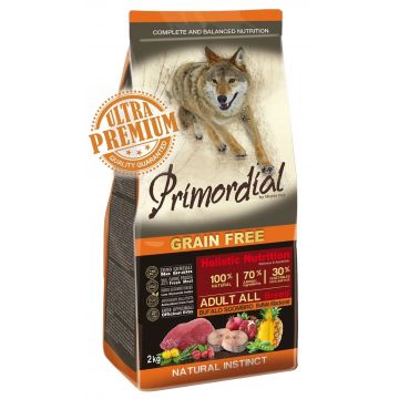 Primordial Grain-Free Holistic Dog Adult Buffalo & Mackerel, 12 kg