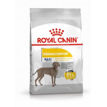 Royal Canin Maxi Dermacomfort hrana uscata caine, prevenirea iritatiilor pielii, 12 kg la reducere