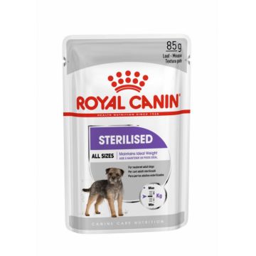 Royal Canin Sterilised Adult hrana umeda caine sterilizat (loaf), 12 x 85 g la reducere