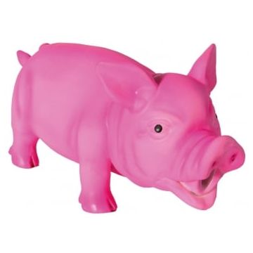 Trixie, jucărie porc câini, cu sunet original, latex, 17cm, multicolor